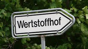 Schild Wertstoffhof